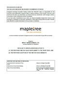 Circular to MPACT Unitholders dated 28 June 2024 in relation to the Proposed Unit Buy-Back Supplement to the Trust Deed and the Proposed Adoption of the Unit Buy-Back Mandate
